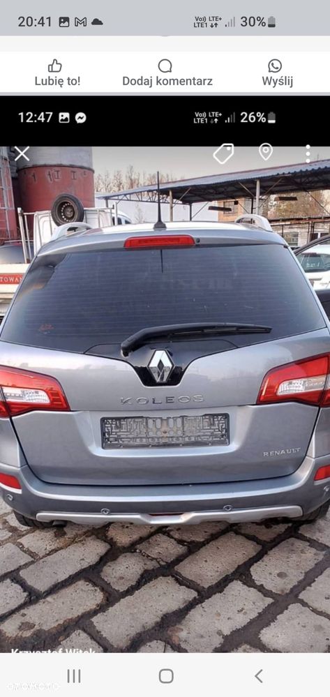 Renault Koleos tylna klapa z burtami siłowniki 350 zł