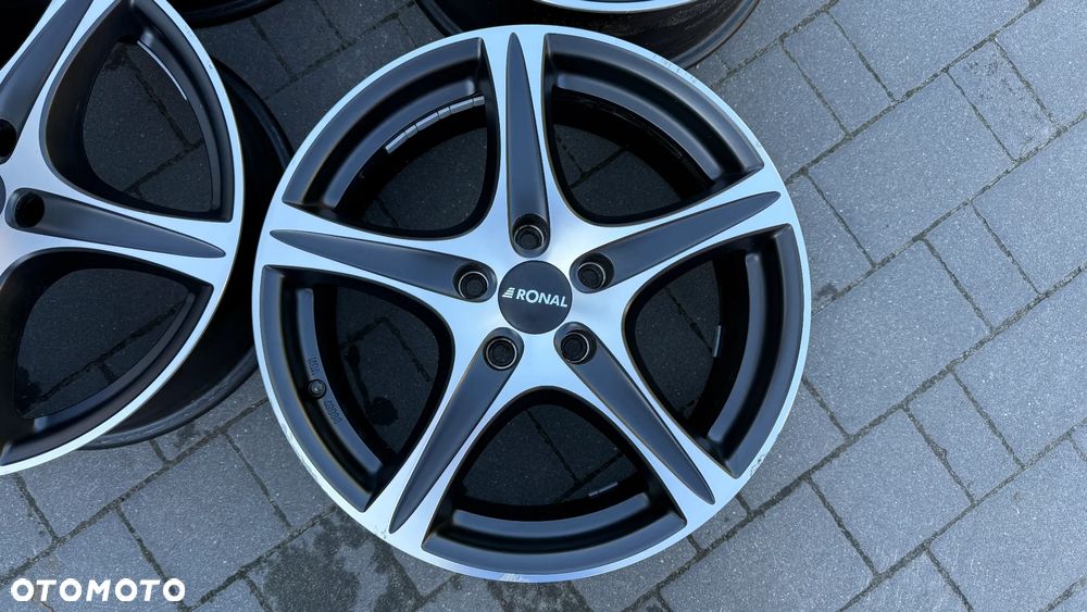 Alufelgi r17 5x112 koła aluminiowe ET35 8J Mercedes Audi Seat VW Skoda felgi Ronal r56 KBA48936 - 2
