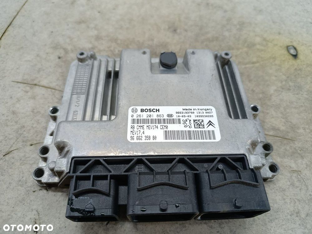 KOMPUTER, STEROWNIK CITROEN C3 PICASSO 9666235880 0261201863  BOSCH 1.4 16V - 1