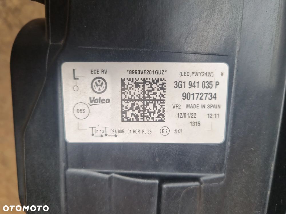 VW PASSAT B8 LIFT FULL LED BASIC LAMPA LEWA - 9
