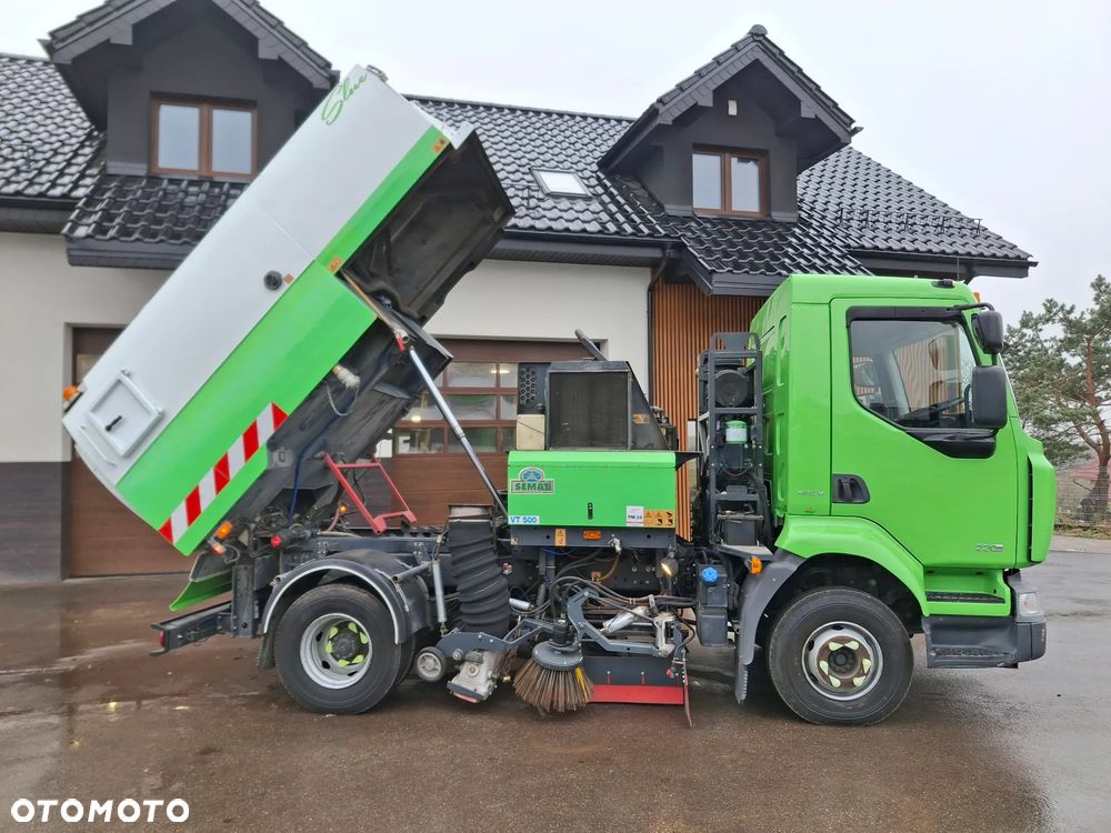 Renault Midlum 220 Zamiatarka Johnston SEMAT Szczotki L/R Obie Strony Dodatkowy SIlnik W Zabudowie Klimatyzacja EUnited PM10 - 25