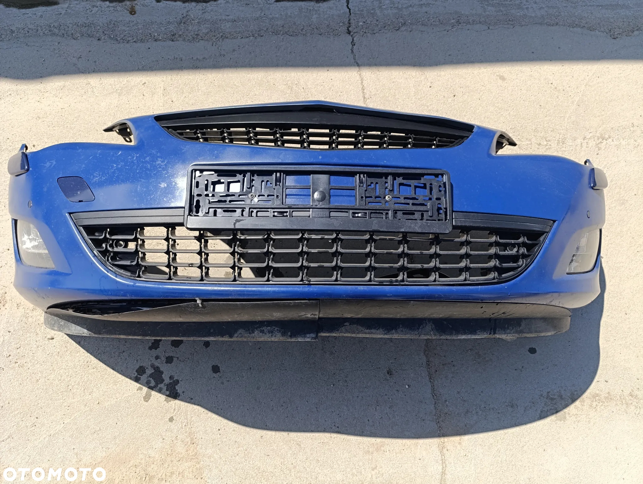 Niebieski zderzak przedni kompletny Opel Astra J 4 przed lift - 4
