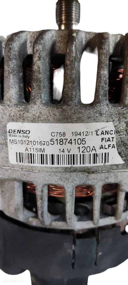 ALTERNATOR JEEP FIAT 500 PANDA 1.4 0.9 51874105 - 3