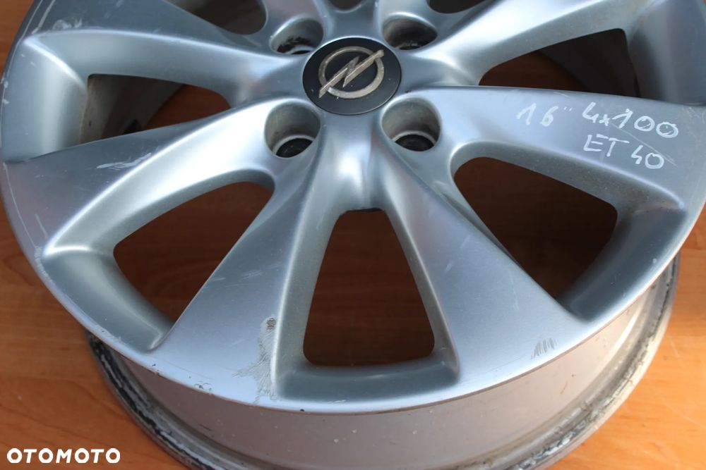 FELGA ALUMINIOWA OPEL ASTRA MERIVA CORSA 16 CALI 4X100 ET40 SZTUKA - 5