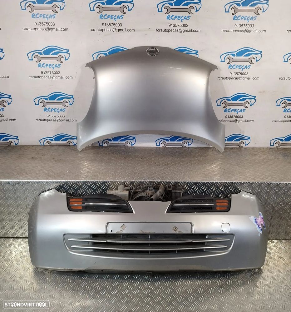 FRENTE COMPLETA NISSAN MICRA 3 III MK3 K12 CAPOT PARACHOQUES GUARDA-LAMAS ÓTICAS FRENTE FIBRA RADIADOR VENTILADOR REFORÇO - 9