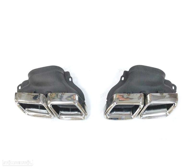 PONTEIRA DE ESCAPE MERCEDES CLASSE E W212 14-15 CROMADO - 2