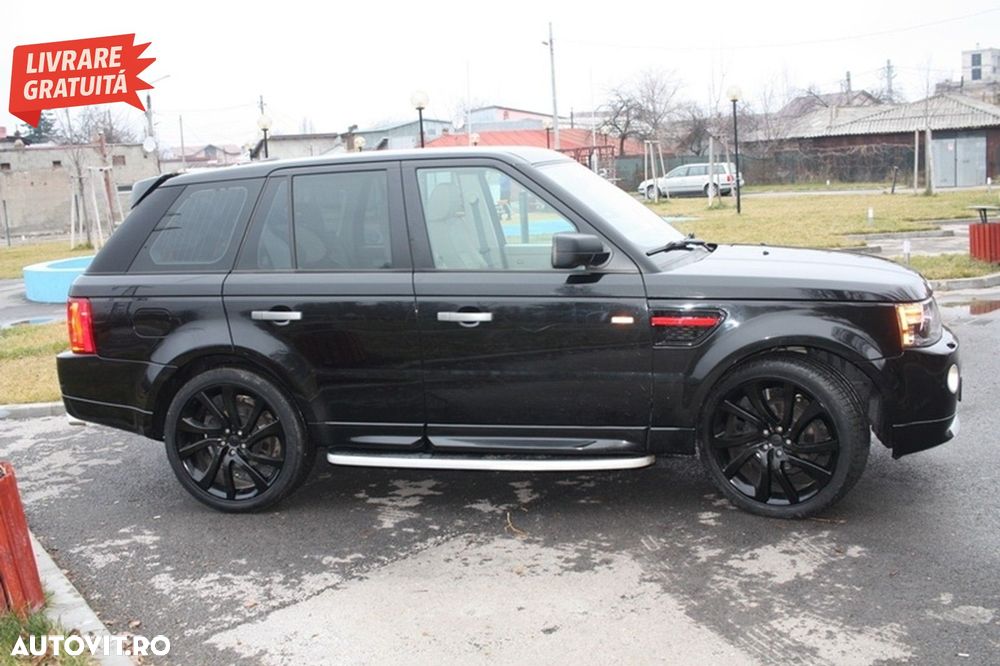 Pachet Exterior cu Grila Centrala Rosu Negru Land Range Rover Sport L320 Facelift - livrare gratuita - 14