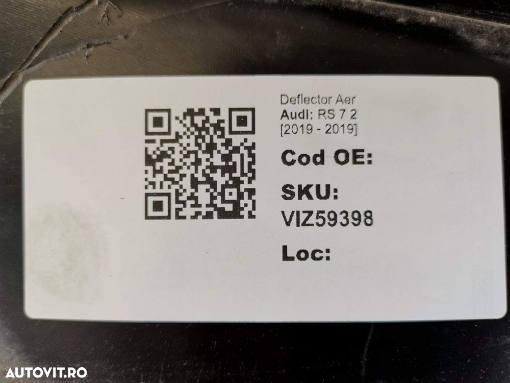 Deflector Aer Audi RS 7 2 [2019 - 2019] Original In Stare Buna - 8