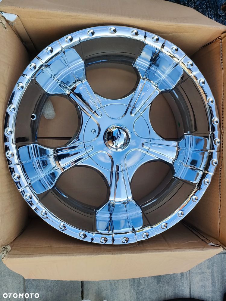 Nowe Felgi chrom chromowane 20 cali 5x114.3 5x120 20x8.5 ET30 chrysler BMW dodge + opony 245/45/20 + czujniki - 2