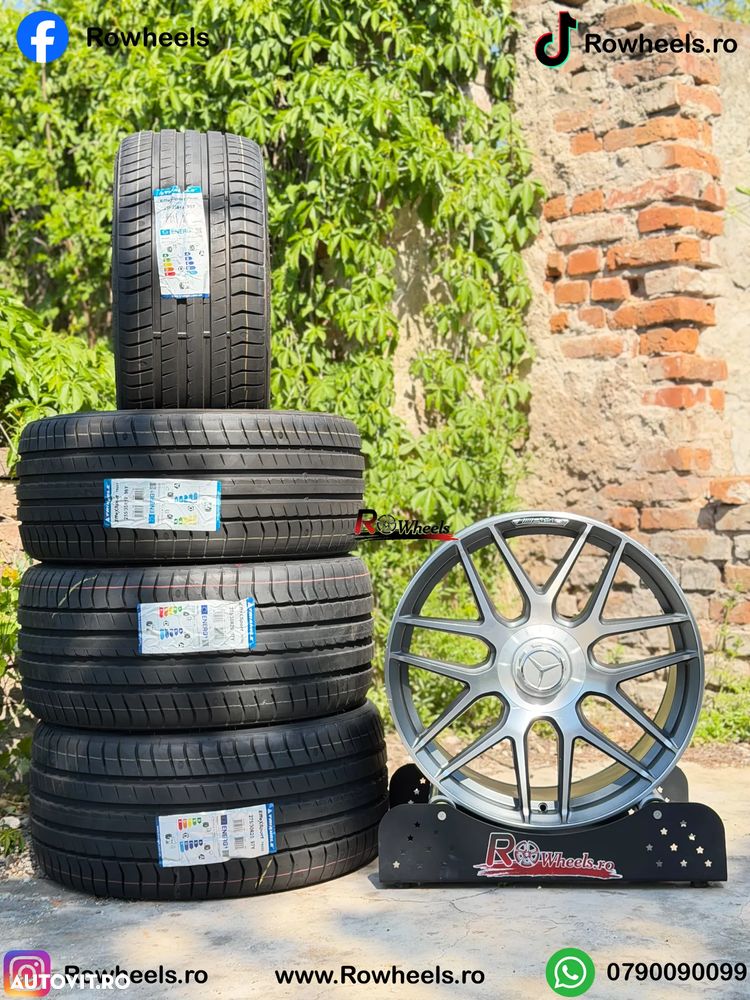 Jante Roti Mercedes 20 R20 W222 W221 W212 W204 W205 CLS W212 W213 GLE GLC W223 W214 Roti Mercedes Benz R20 cu anvelope vara/iarna inclus - 1