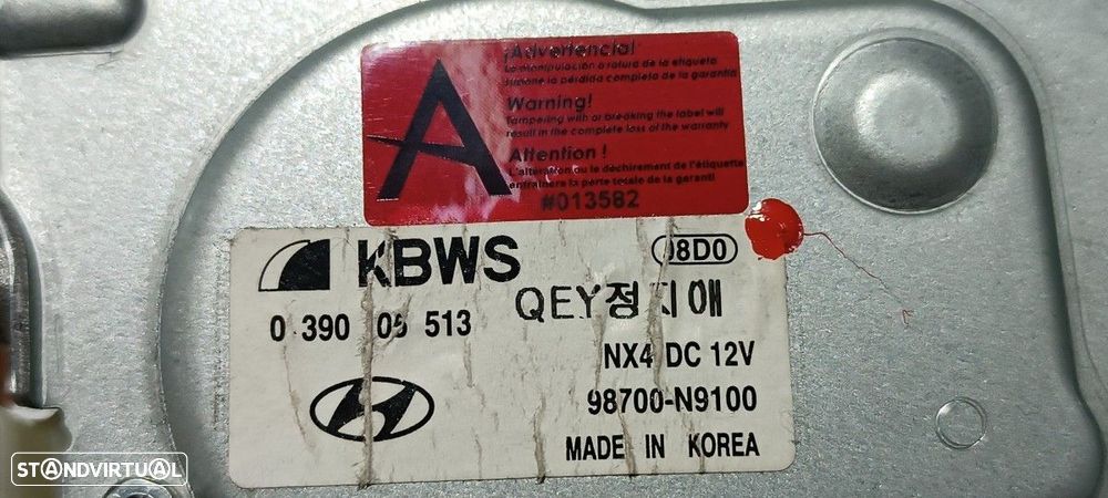 MOTOR LIMPA-VIDROS TRASEIRO HYUNDAI TUCSON STYLE 2WD - 4