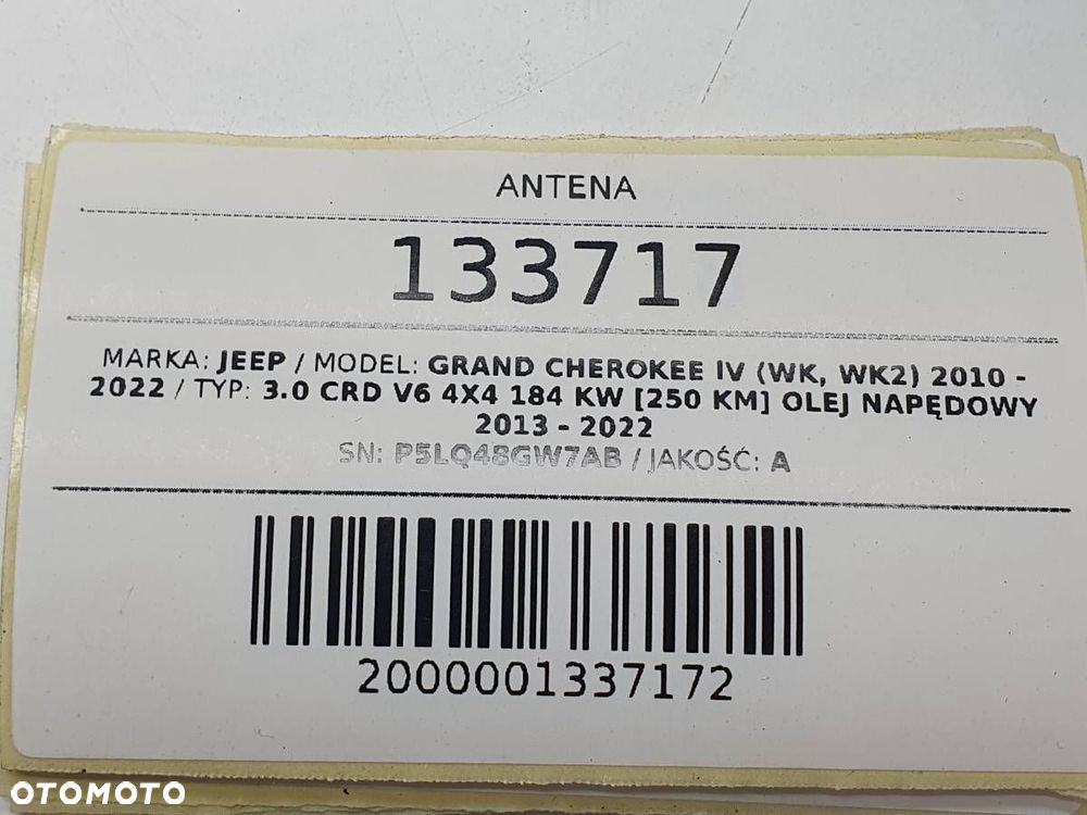 ANTENA DACHOWA REKIN JEEP GRAND CHEROKEE IV WK2 PW7 P5LQ48GW7AB - 6