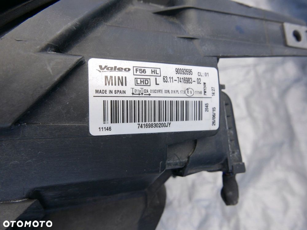 lampa lewa led mini f54 f55 f56 7416983 komplet - 4