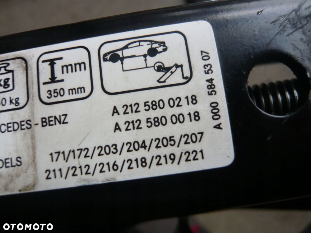 podnośnik lewarek a2125800218 mercedes-benz w212 - 2