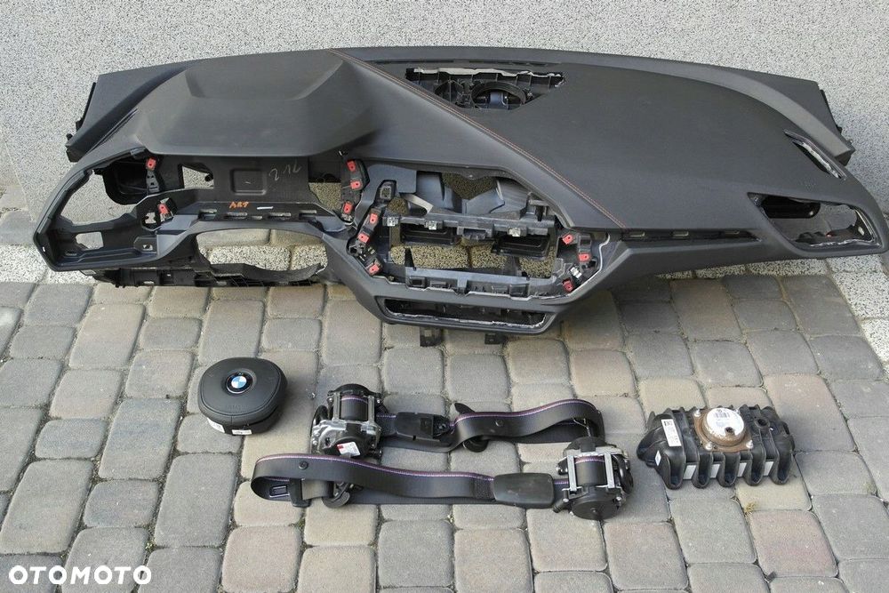 bmw f40 f44 airbag pas kokpit pulpit deska konsola pÓŁka pasy szyta - 2