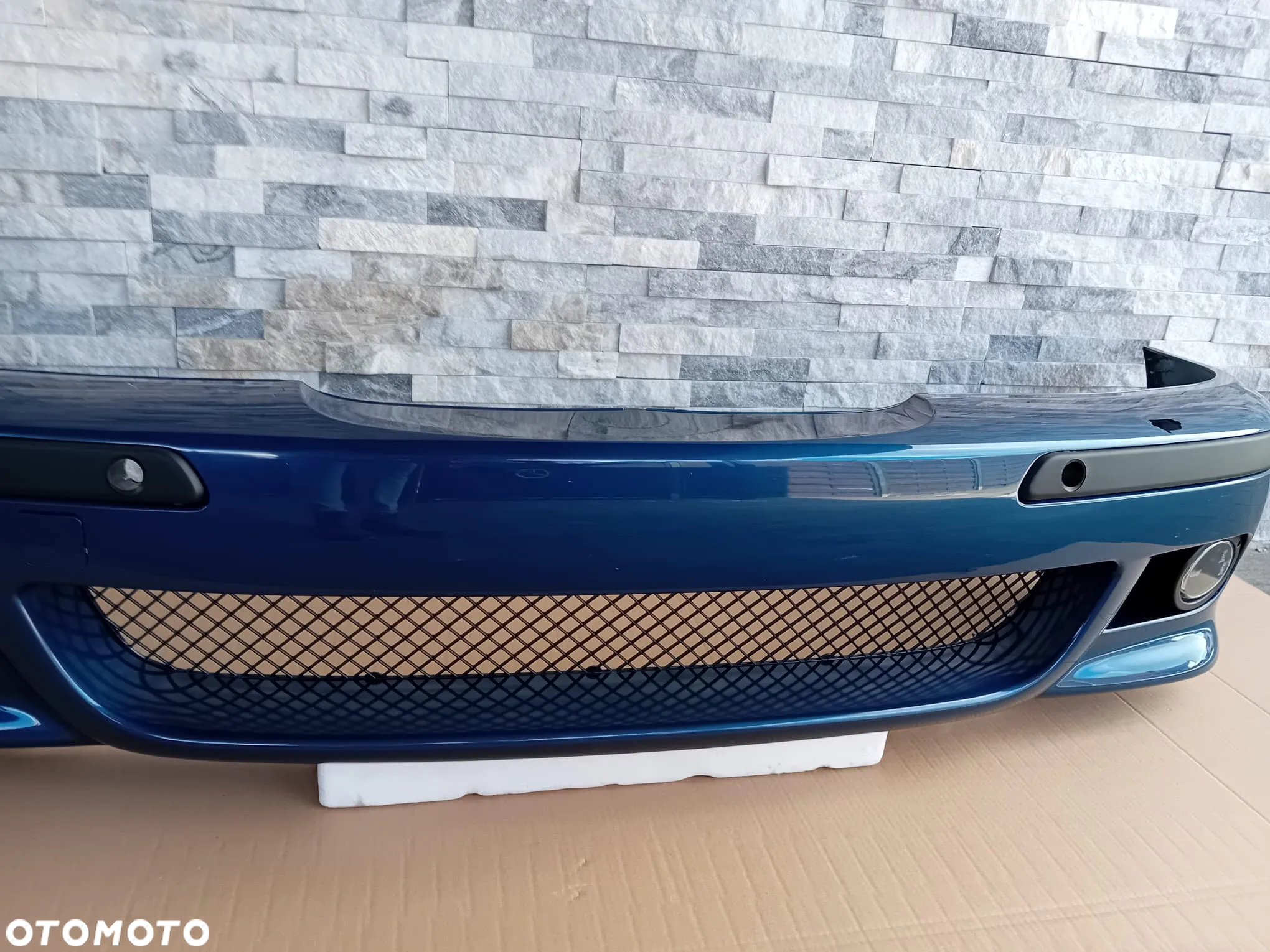 ZDERZAK BMW E39 M PAKIET TOPASBLAU PRZEDNI PRZÓD PDC SPRYSKI ORYGINALNY WYSYŁKA BDB - 7