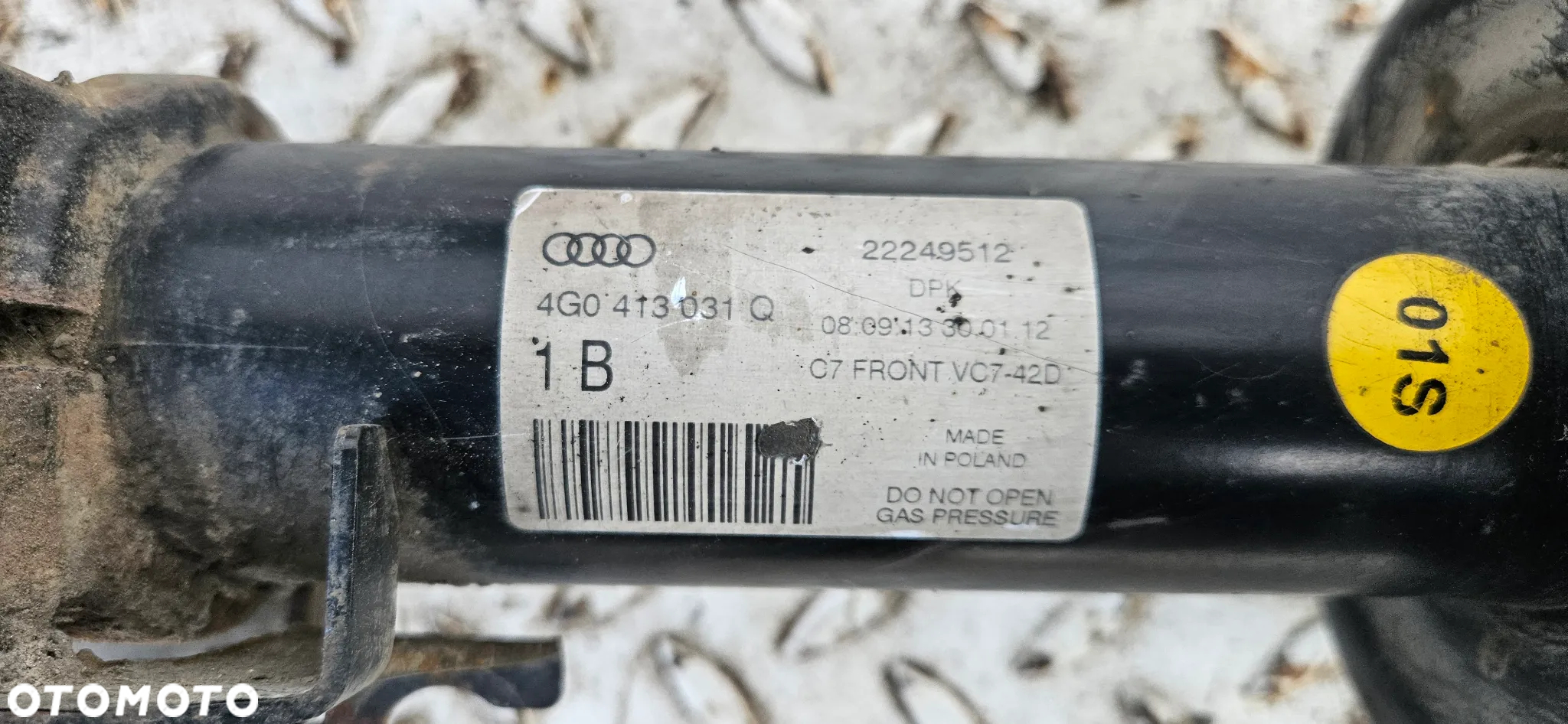Audi A6 C7 4G 3.0 TDI McPherson Kompletny amortyzator przedni lewy Amortyzator przód lewy 4G0413031Q - 6