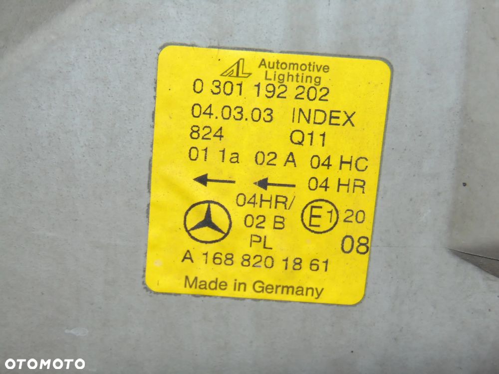 EUROPA oryginalna lampa przednia przód prawa Mercedes W168 A Klasa FL lift 01-04r EUROPA - 6