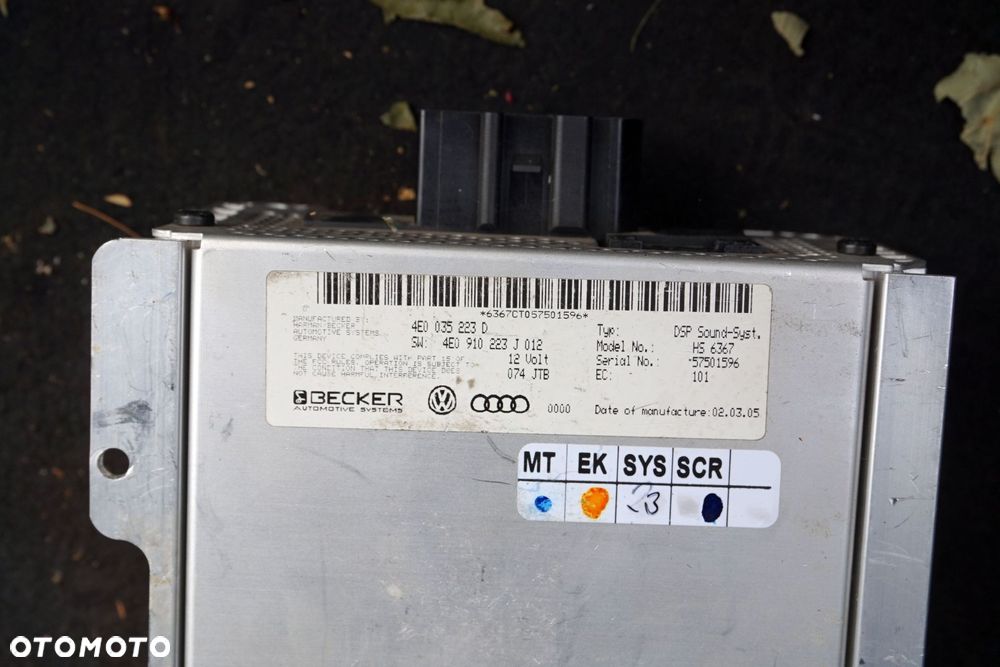 WZMACNIACZ AUDIO FABRYCZNY A8 II D3 4E2 LIFT 4E0035223D AUDI 2005-2010 - 2