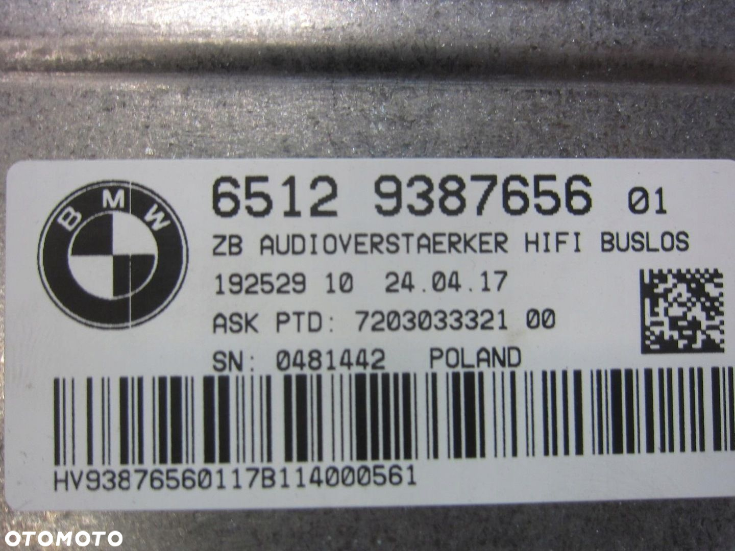 BMW X1 F48 B46 F39 WZMACNIACZ HIFI 9387656 65122622761 65129387656 - 6