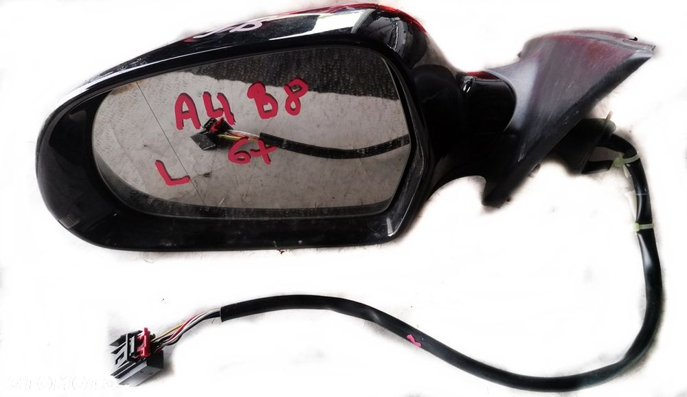 AUDI A4 B8 08r LUSTERKO ELEKTRYCZNE LEWE EUROPA LY9B 6PIN - 1