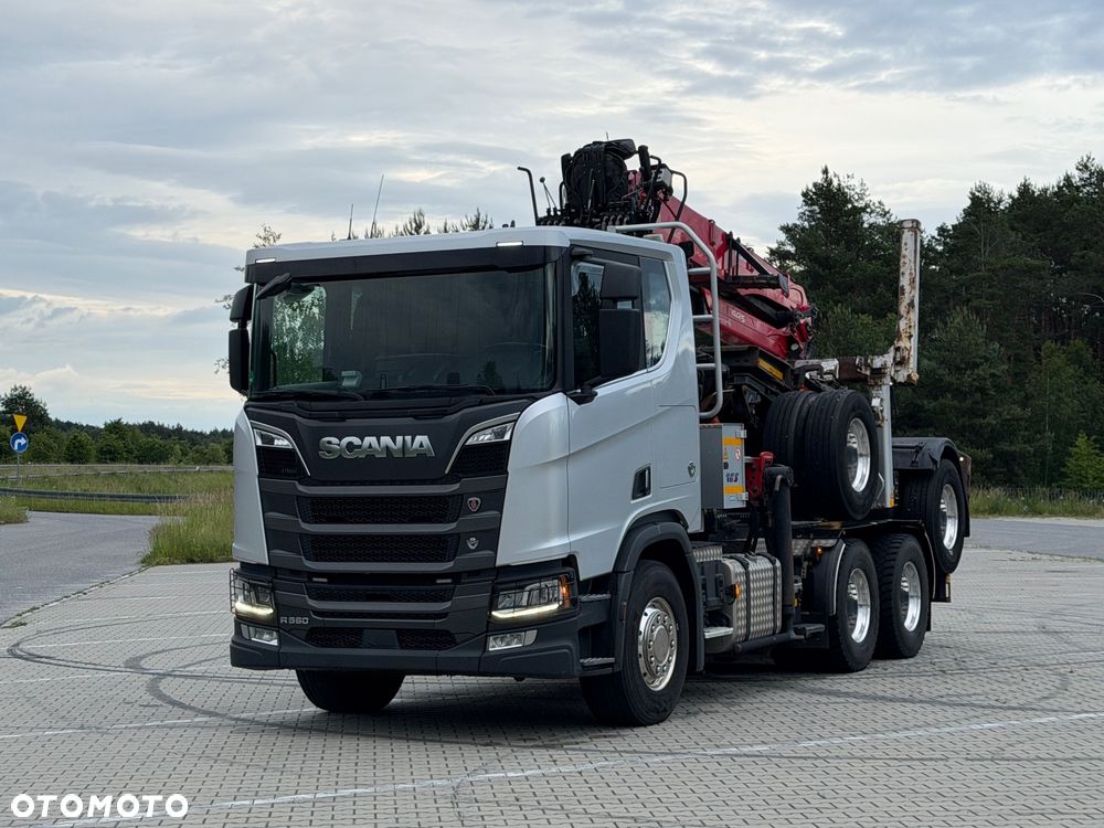 Scania 590R V8 z palfinger s270L z Niemiec od właściciela 2021/22 perfekcyjny stan do drewna drzewa dłużyce z wózkiem DOLL 6x4 ASO SCANIA KONTRAKT - 15