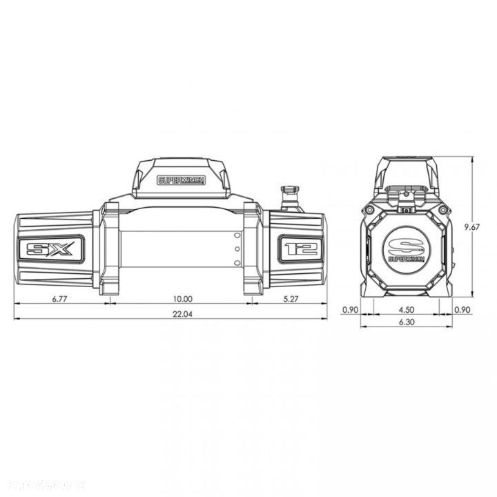Wyciągarka Elektryczna Superwinch SX12SR 12V Z Liną Syntetyczną - 8