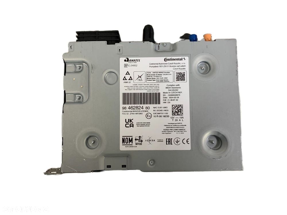 NOWE ORYGINALNE RADIO PANEL MODUŁ NAWIGACJA OPEL CROSSLAND X CITROEN C3 III 20-23 9846282480 - 1