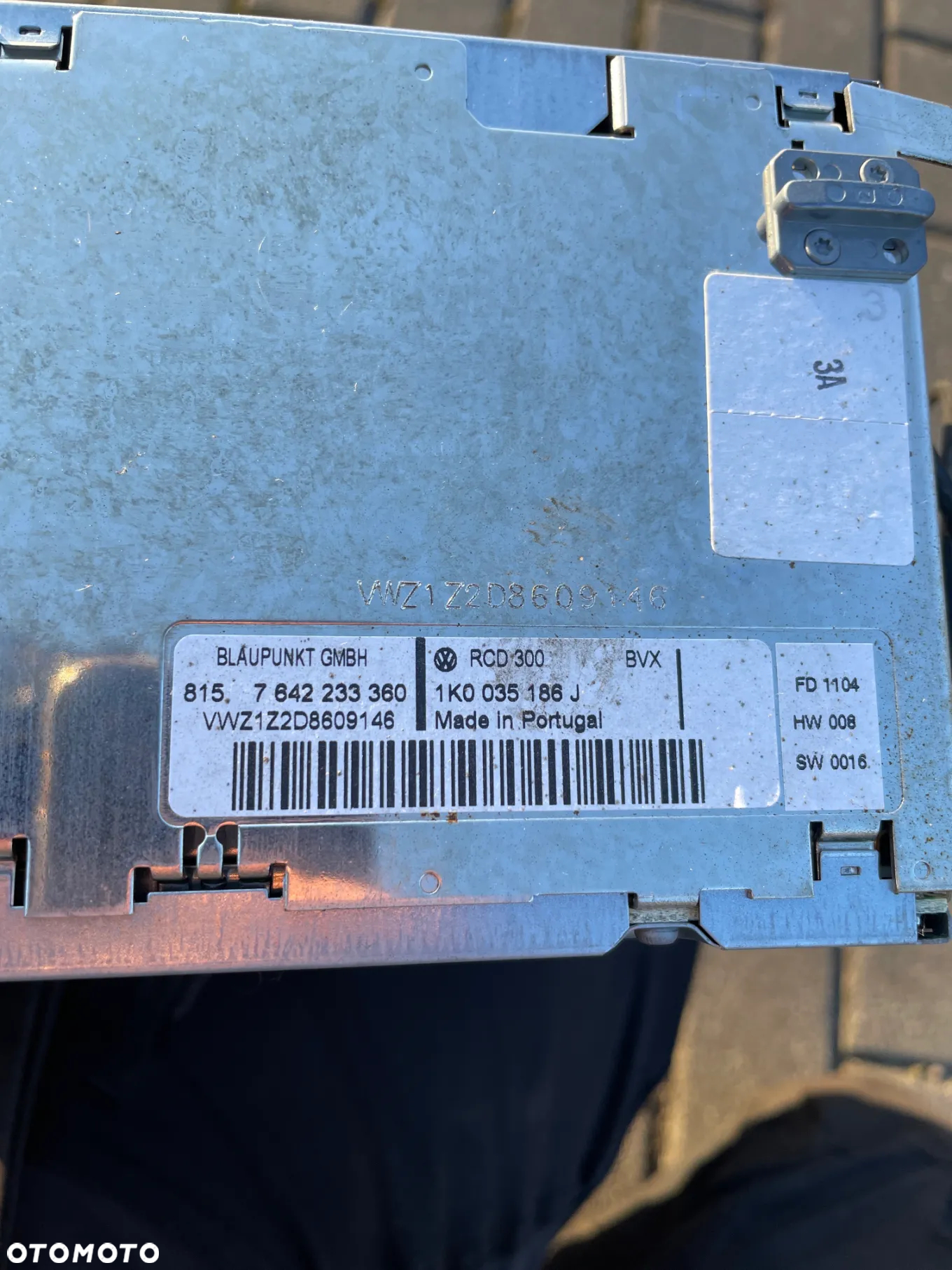 RADIO FABRYCZNE VW GOLF V RCD 300 1K0035186J + KOD - 3