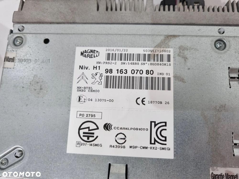 PEUGEOT 308 II T9 RADIO NAWIGACJA WYŚWIETLACZ 9816307080 9811486280 - 4