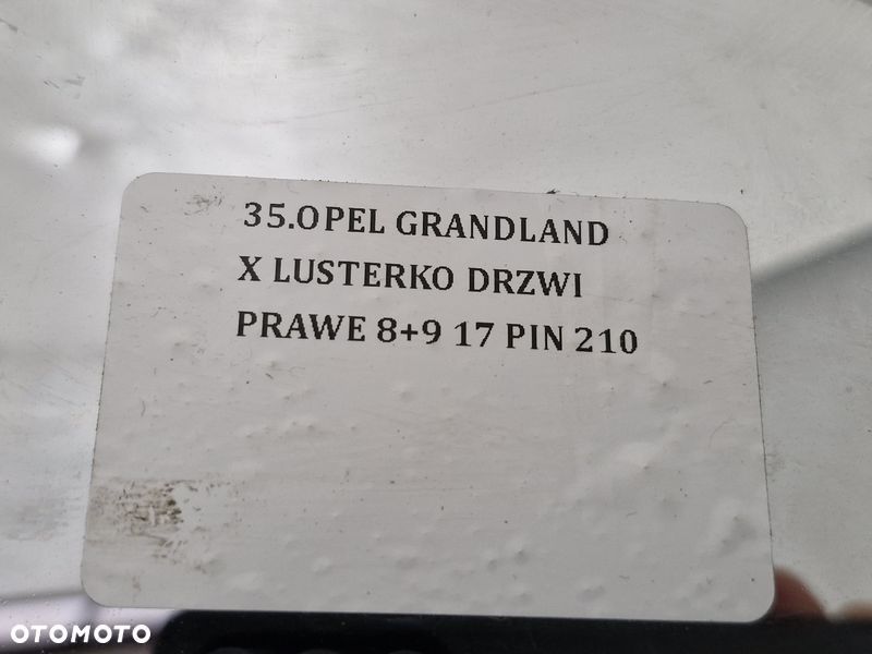 OPEL GRANDLAND X LUSTERKO DRZWI PRAWE 8+9 17 PIN - 10