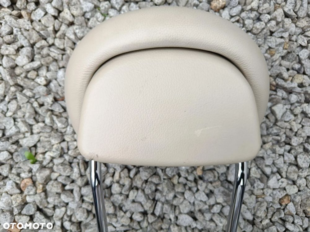 MERCEDES W211 ZAGŁÓWEK SKÓRZANY FOTELA LEWY PRAWY BEŻOWY - 4