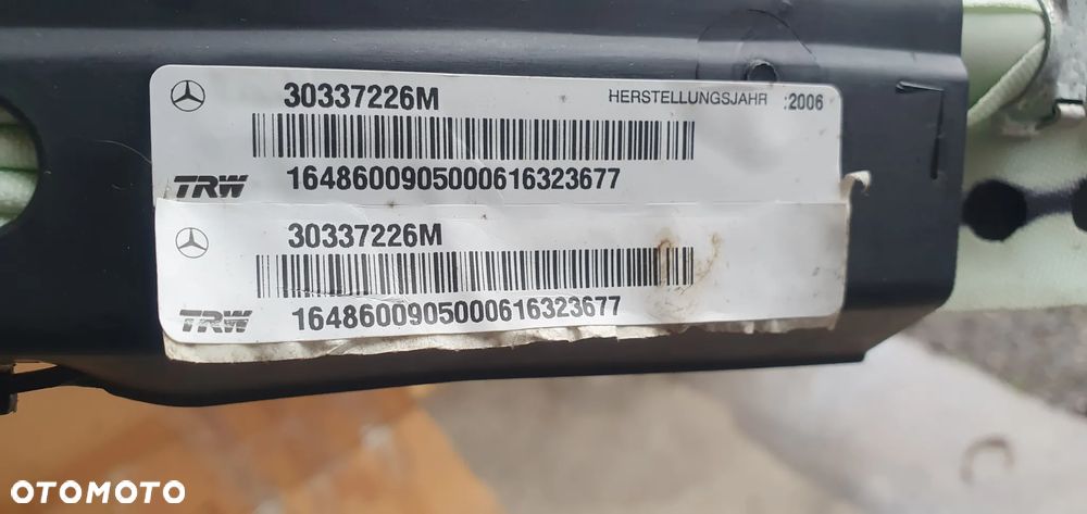 Kurtyna Airbag poduszka lewa Mercedes ML W164 1648600905 - 8
