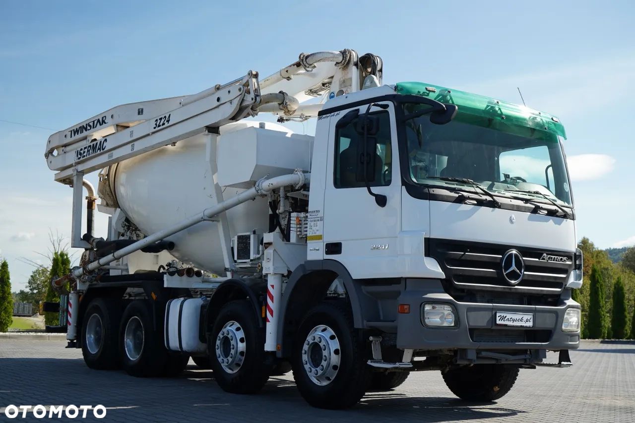 Mercedes-Benz ACTROS 3241 / POMPOGRUSZKA / 8X4 / BETONIARKA + POMPA SERMAC 3Z24 / EPS + SPRZĘGŁO / ALUFELGI - 1