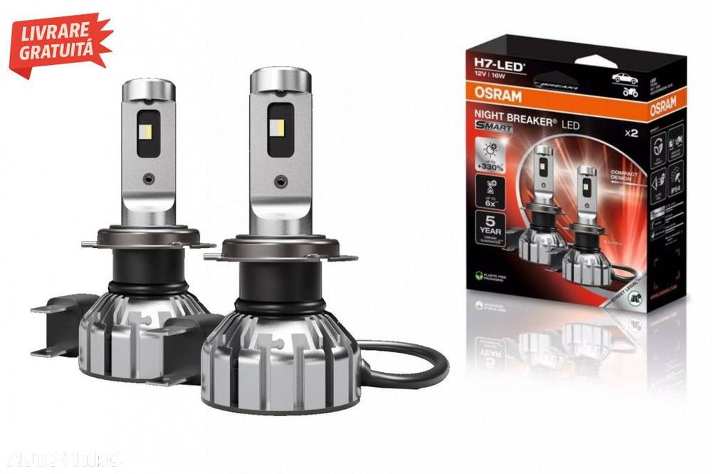OSRAM NIGHT BREAKER H7 LED SMART 64210DWNBSM-2HB Set 2 Becuri Auto Mot - 1