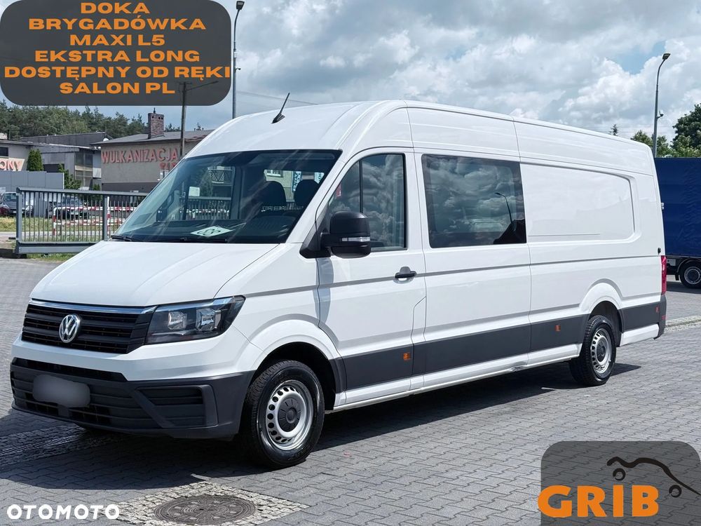 Volkswagen Crafter Doka Brygadówka 7-miejsc, ,L4, L5 Ekstralong, Maxi Salon PL, Jeden Właściciel