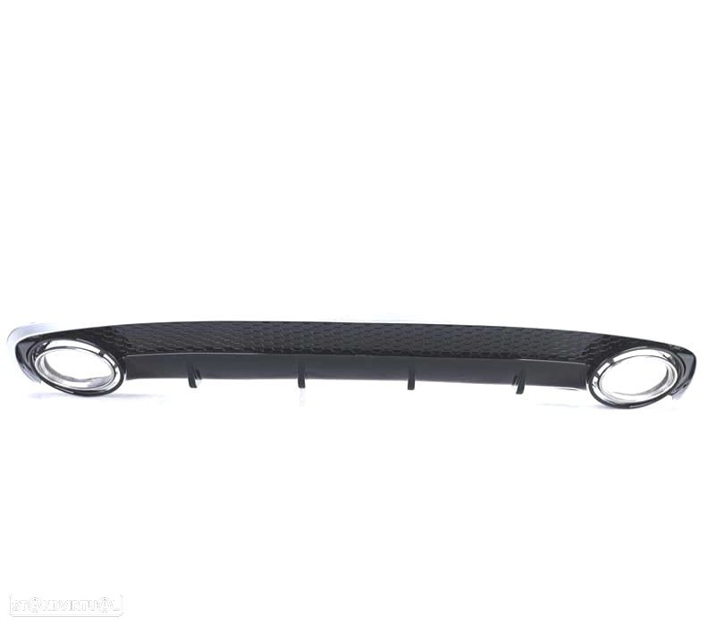 DIFUSOR TRASEIRO AUDI A4 B8 11-15 DUPLA SAIDA LOOK RS4 - 2
