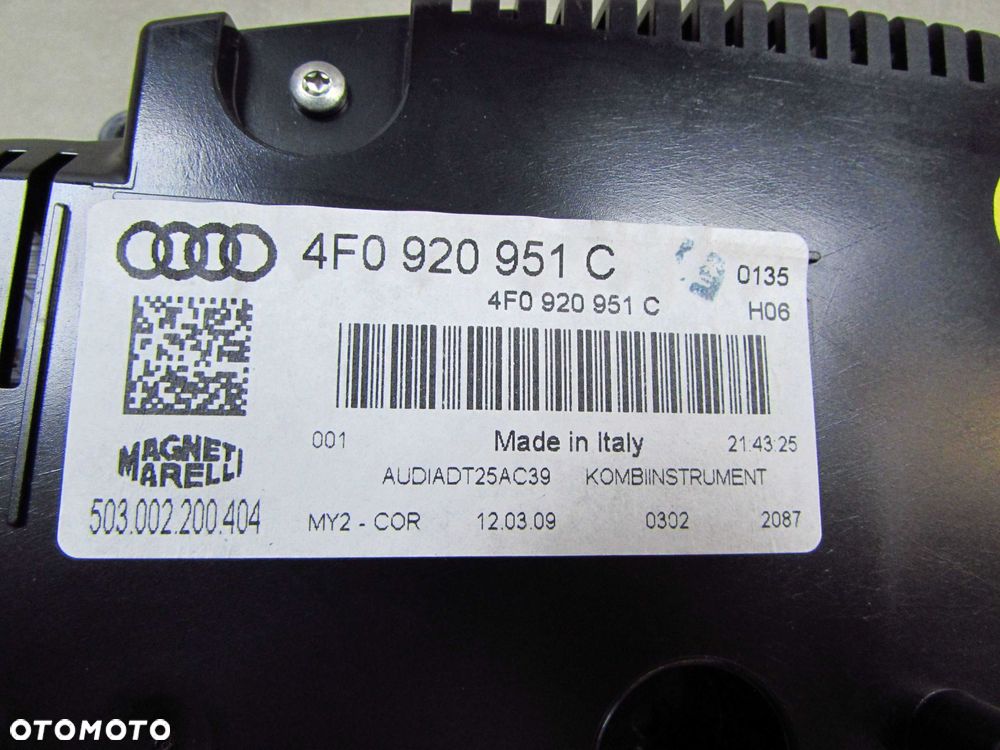 AUDI A6 C6 04-11 LICZNIK ZEGARY 4F0920950L UK - 7