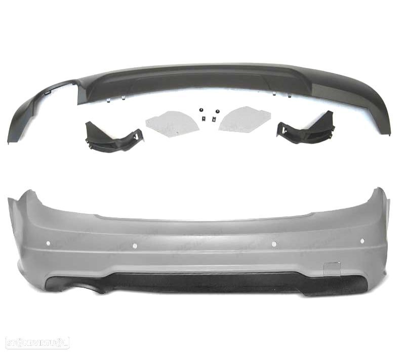 PARA-CHOQUES TRASEIRO MERCEDES CLASE C W204 11-14 LOOK AMG PDC - 3