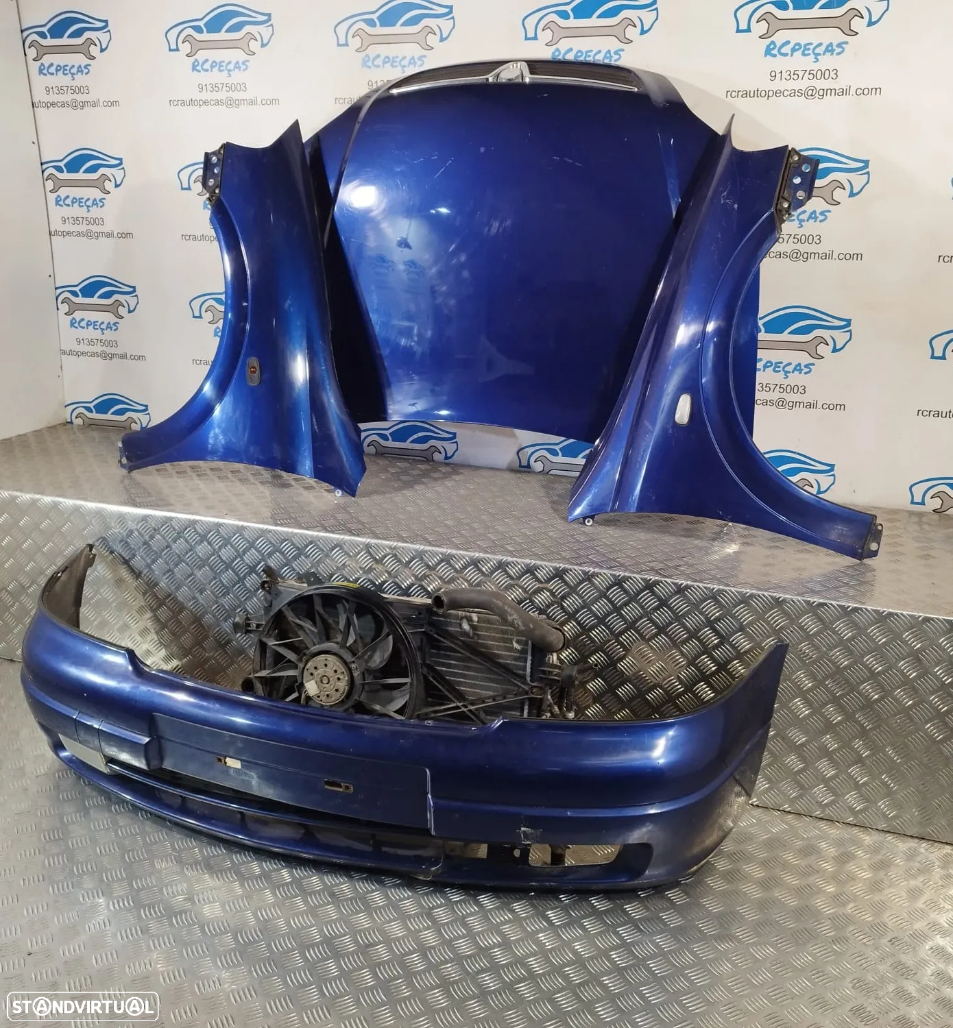 FRENTE COMPLETA OPEL ASTRA G T98 CAPOT PARACHOQUES GUARDA-LAMAS OTICAS FRENTE FIBRA RADIADOR VENTILADOR REFORÇO - 7