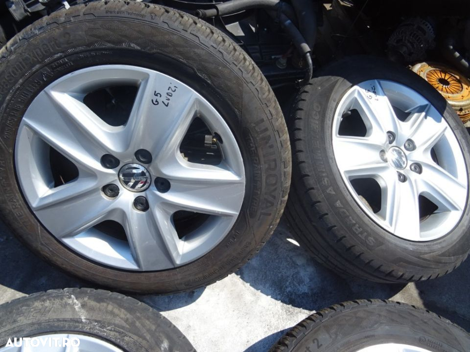 Jante tabla Volkswagen Golf 5 R16 cu capaci si cauciuc - 2
