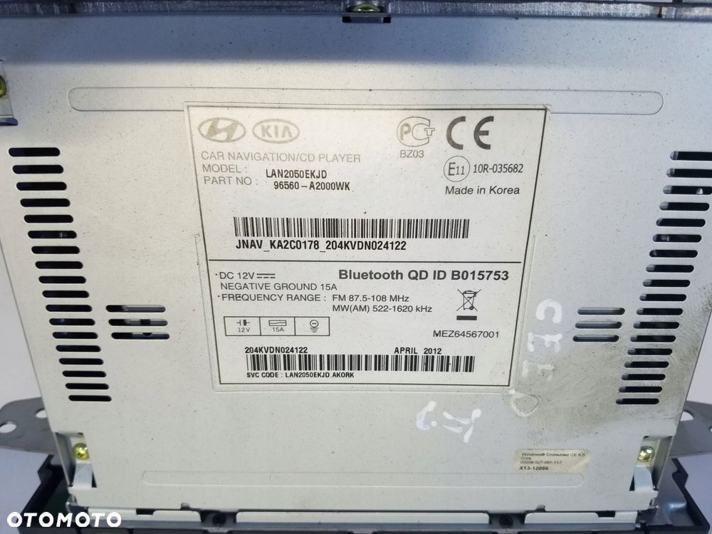 radio cd nawigacja kia ceed ii 96560-a2000wk - 3