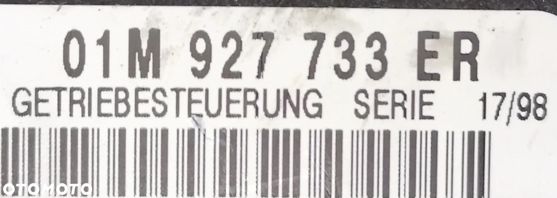 AUDI A3 8L STEROWNIK SKRZYNI BIEGÓW 01M927733ER - 2