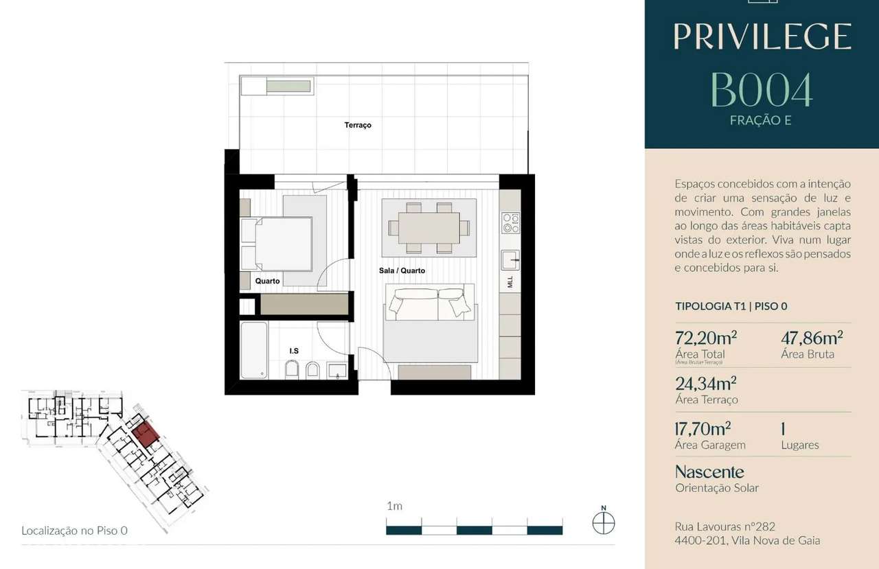 Apartamento T1 Novo, no Edifício Privilege - Grande imagem: 4/16