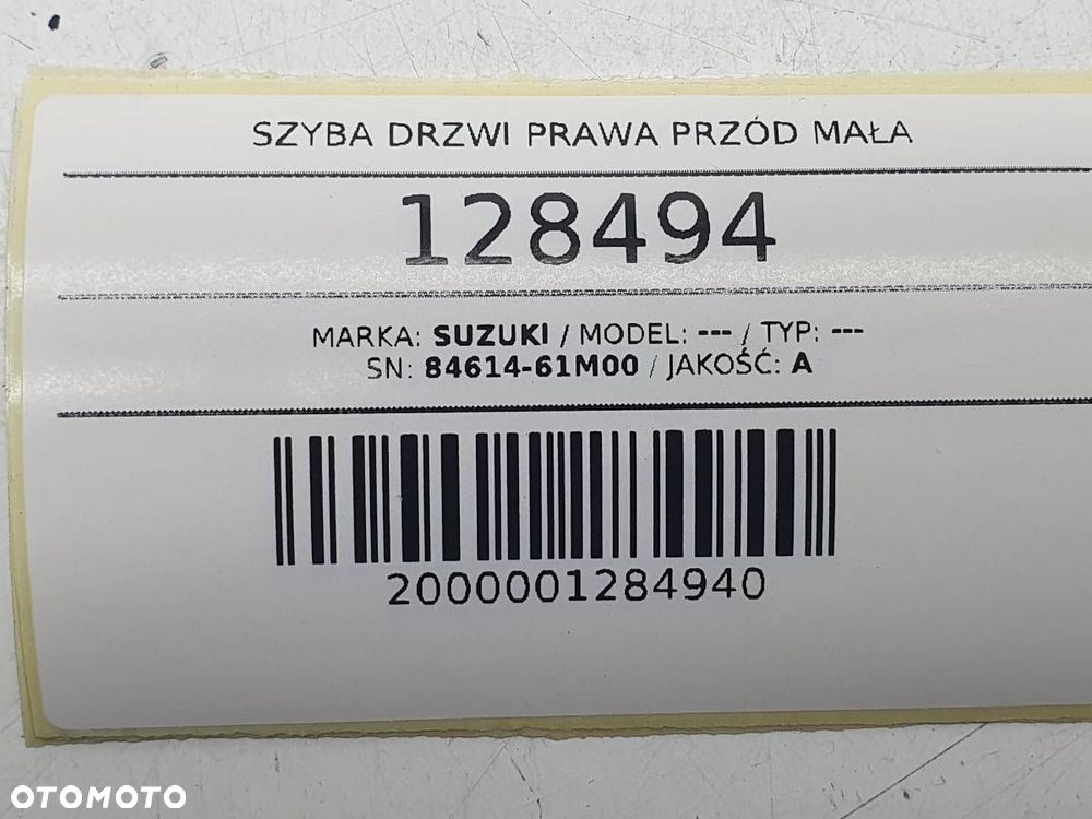 SZYBA PRAWA PRZÓD MAŁA KAROSERYJNA TRÓJKĄT SUZUKI SX4 S-CROSS 84614-61M00 - 5