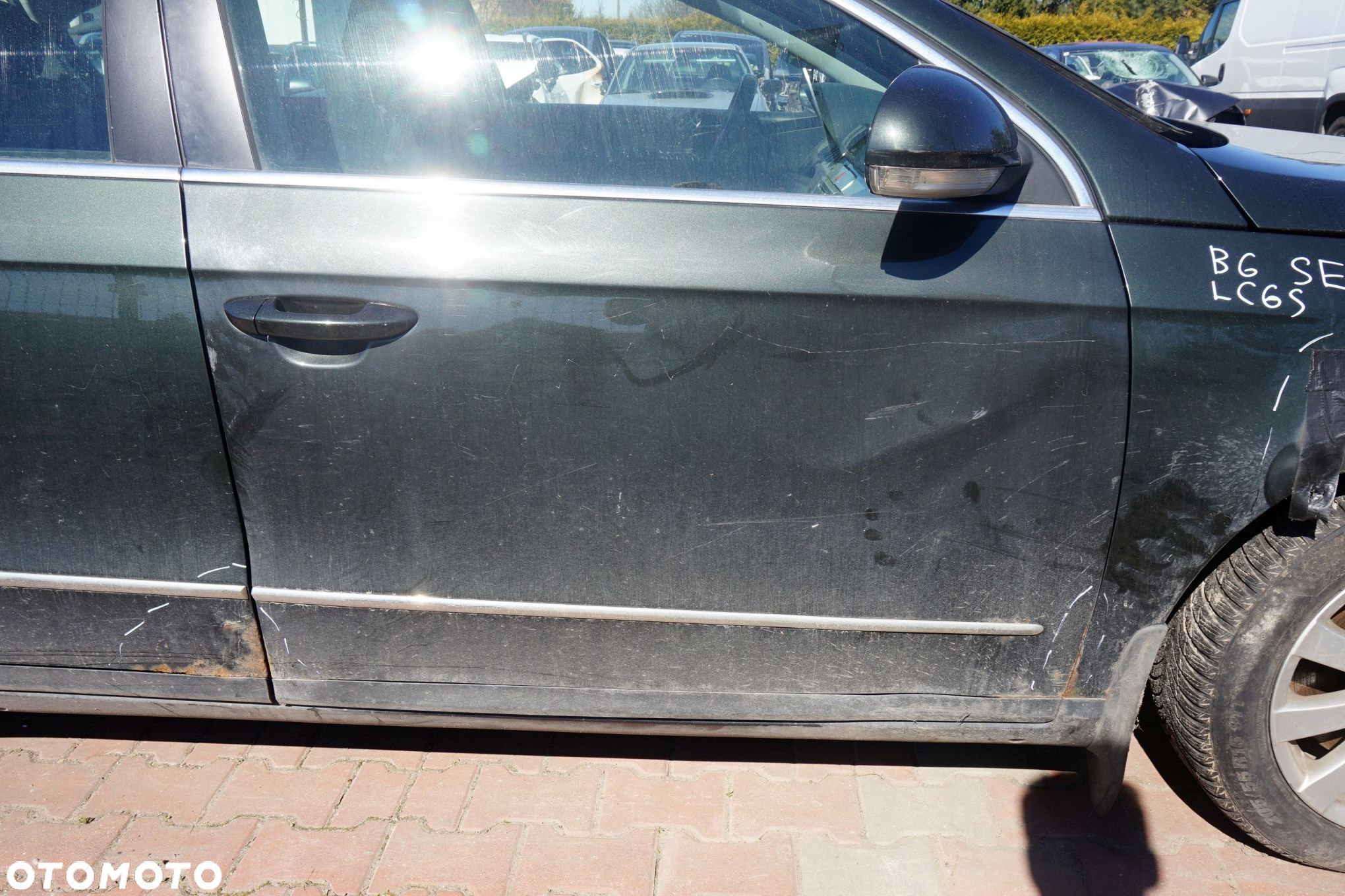 DRZWI PRZEDNIE PRAWE PASSAT B6 SEDAN LC6S  ZIELONY VOLKSWAGEN 2005-2010 - 3