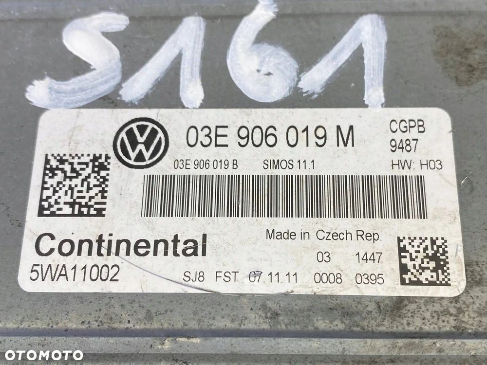 KOMPUTER SILNIKA VW POLO V 1.2 60KM 03E906019M 5WA11002 - 9