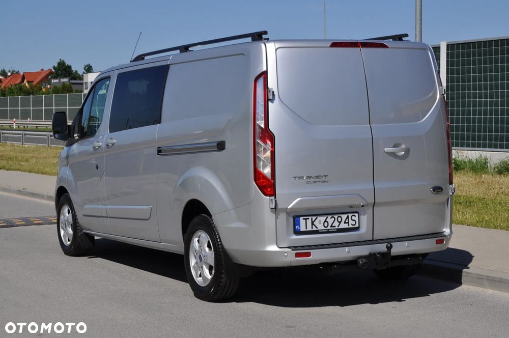 Ford TRANSIT CUSTOM 170 KM M6 Limited DCiV 290 L2 5 osobowy Brygadowy Krajowy I Właściciel Serwisowany Drzwi przesuwne z dwóch stron - 22