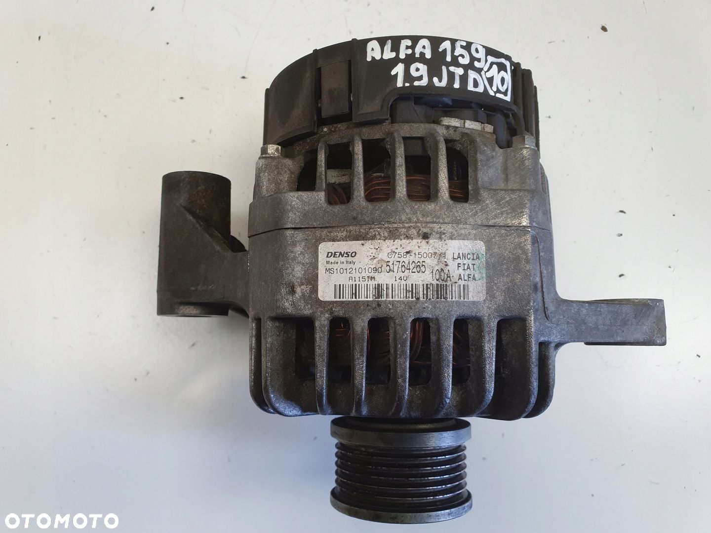 Alfa Romeo 159 1.9 JTD ALTERNATOR 51764265 denso 100A - 7