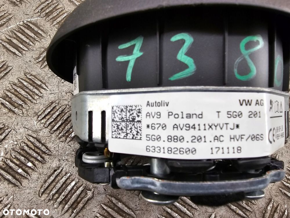 VW PASSAT B8 VW T-ROC VW ARTEON PODUSZKA AIRBAG KIEROWCY 5G0880201AC - 4